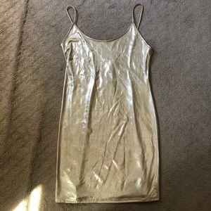 Metallic Body Con Dress